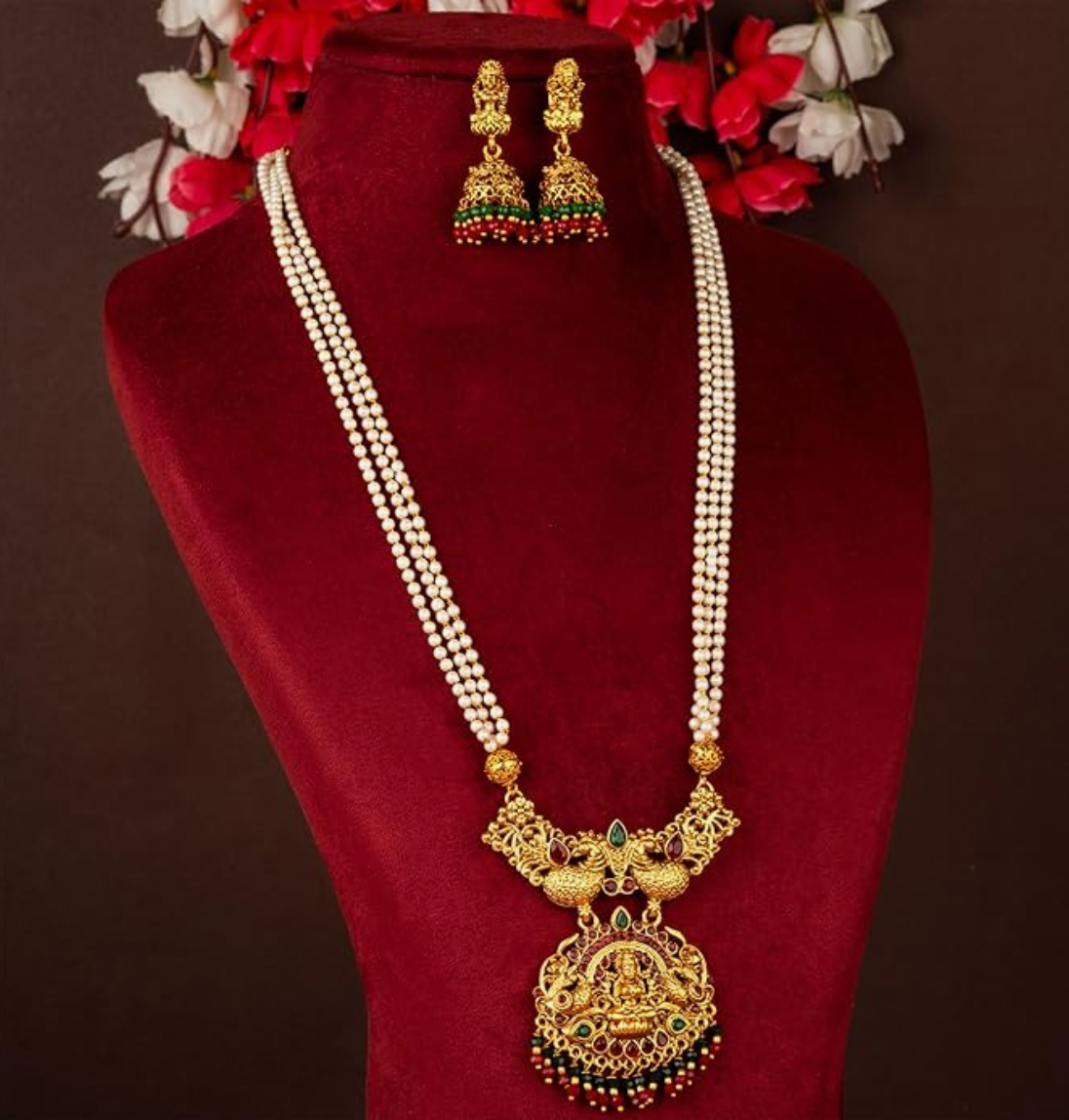 Gold Plated Pearl Necklace